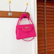 Fashion Pink Pu Head Pattern Flap Crossbody Bag