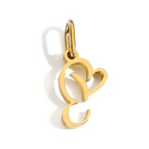 Fashion E-gold Stainless Steel 26 Letter Pendant