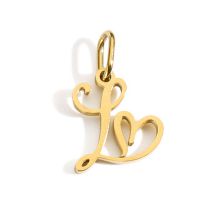 Fashion L-gold Stainless Steel 26 Letter Pendant