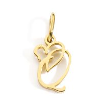 Fashion Q-gold Stainless Steel 26 Letter Pendant