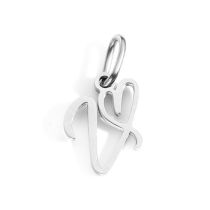 Fashion V-stainless Steel Color Stainless Steel 26 Letter Pendant