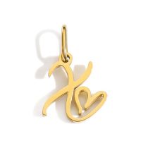 Fashion X-gold Stainless Steel 26 Letter Pendant