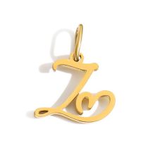 Fashion Z-gold Stainless Steel 26 Letter Pendant