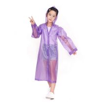 Fashion 95g (simple And Thin Style) Purple Eva Disposable Frosted Children's Raincoat