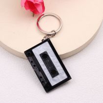 Fashion Black-keychain Acrylic Printed Tape Keychain