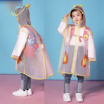 Fashion Semi-transparent Duck (snap Buckle + Invisible Schoolbag Bit) Eva Cartoon Children's Raincoat