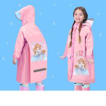 Fashion Pink Little Princess Eva Cartoon Children's Raincoat
