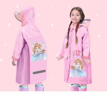 Fashion Purple Little Princess Eva Cartoon Children's Raincoat