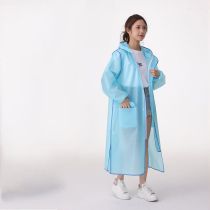 Fashion Blue Blue Edge Eva Double Brim Adult Raincoat