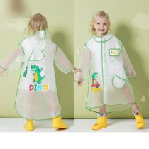 Fashion Green Dinosaur Eva Hooded Children's Raincoat