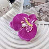 Fashion 11#purple Phalaenopsis Side Clip Simulated Flower Hairpin
