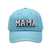 Fashion Lake Blue Mama-washed Adult Baseball Cap Letter Embroidered Baseball Cap