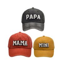 Fashion Black And Orange-combination Baseball Cap Letter Embroidered Parent-child Baseball Cap
