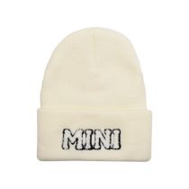 Fashion Mini-soft White Woolen Hat Letter Embroidered Knitted Beanie