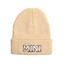 Fashion Mini-beige Woolen Hat Letter Embroidered Knitted Beanie