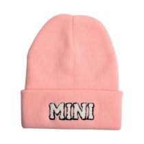 Fashion Mini-pink Wool Hat Letter Embroidered Knitted Beanie
