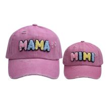 Fashion Pink-color Letters Mother-son Baseball Cap Letter Embroidered Parent-child Baseball Cap