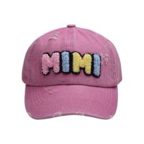 Fashion Pink-color Letters Mini Baseball Cap Letter Embroidered Baseball Cap