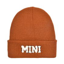 Fashion Caramel Color-mini Knitted Hat Letter Embroidered Children's Woolen Hat