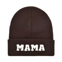 Fashion Brown-mama Knitted Hat Letter Embroidered Knitted Beanie