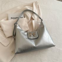 Fashion Silver Bow Large Capacity Shoulder Bag