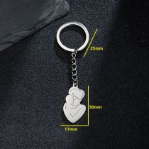 Fashion 4# Stainless Steel Mother Keychain
