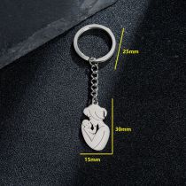 Fashion 6# Stainless Steel Mother Keychain