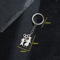 Fashion 9# Stainless Steel Mother Keychain