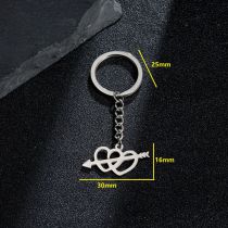 Fashion 7# Stainless Steel Love Keychain
