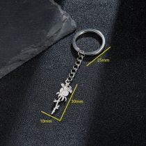 Fashion 1# Stainless Steel Stamen Keychain