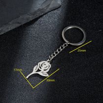 Fashion 4# Stainless Steel Stamen Keychain