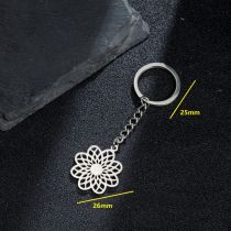 Fashion 9# Stainless Steel Stamen Keychain