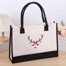 Fashion Antlers Canvas Print Large Capacity Tote Bag