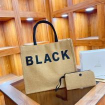 Fashion Black Canvas Large Capacity Handbag