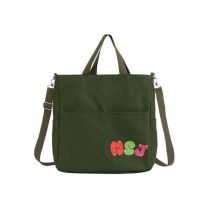 Fashion Armygreen Canvas Large Capacity Crossbody Bag