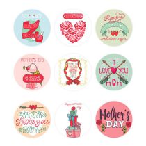 Fashion 90 Stickers/set Mother's Day Self-adhesive Envelope Seal Label