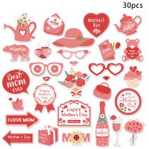 Fashion Mother's Day Photo Props Mother's Day Themed Paper Glasses