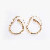 Fashion Gold Copper Pear Shaped Earrings
