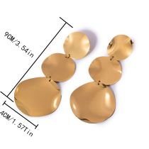 Fashion Gold Irregular Disc Earrings