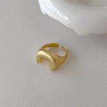 Fashion Gold Brushed Metal Ring
