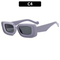 Fashion Gray Frame Gray Piece Square Small Frame Sunglasses