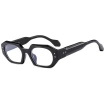 Fashion Bright Black Framed White Film Ac Small Frame Sunglasses