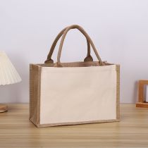 Fashion Horizontal Medium Size Canvas Large Capacity Handbag