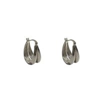 Fashion Silver-metal Spiral Twill Earrings (thick Real Gold To Preserve Color) Metal Spiral Twill Earrings