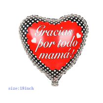 Fashion 50*polka Dot Love Spanish Mother’s Day Letter Latex Love Balloons