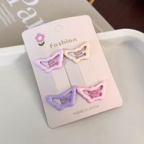 Fashion E Lacquer Butterfly Alloy Butterfly Hair Clip Set