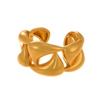 Fashion Love Gold Copper Irregular Love Adjustable Ring