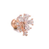 Fashion Rose Gold-2 Copper Inlaid Zirconium Geometric Piercing Nails