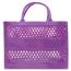 Fashion Purple Pvc Hollow Large Capacity Handbag
