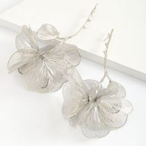 Fashion Silver Irregular Flower Earrings
